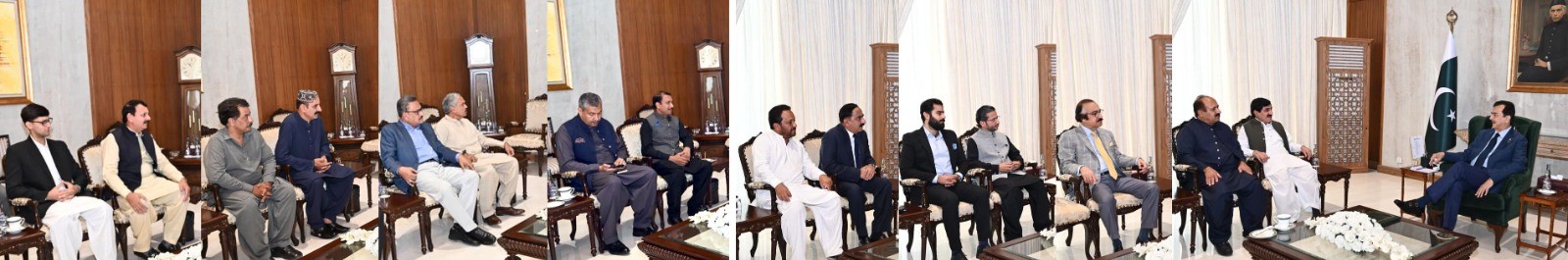 Acting President of Pakistan, Syed Yousaf Raza Gilani, met with a number of political, social and public representatives from across the country at Aiwan-e-Sadr, Islamabad.