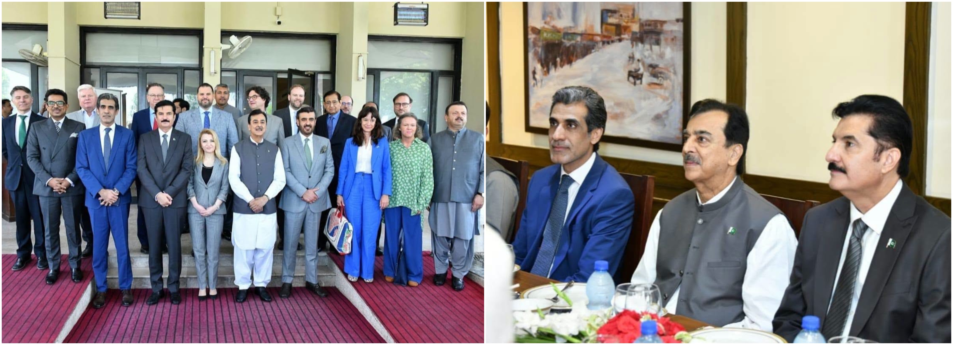 Chairman Senate, Syed Yousaf Raza Gilani, attending a farewell luncheon hosted by the Governor of Khyber Pakhtunkhwa, Faisal Karim Kundi, in honour of the Ambassador of the Republic of Bulgaria to Pakistan, H.E. Irena Gancheva, in Islamabad