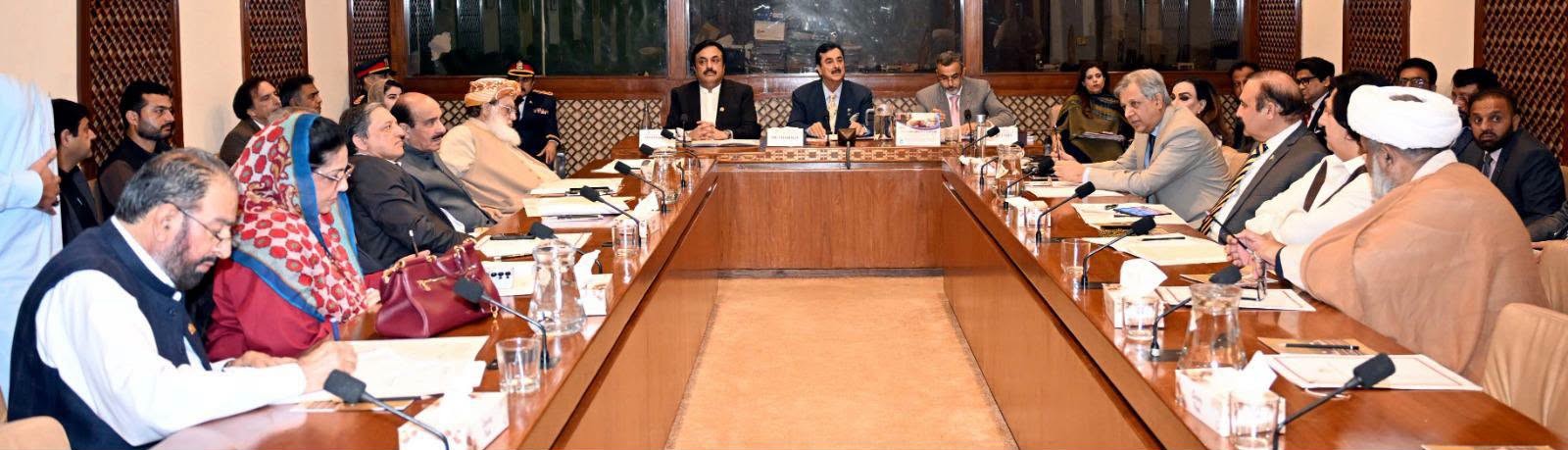 Chairman Senate, Syed Yousaf Raza Gilani presiding over a Senate House Business Advisory Committee Meeting at Parliament House, Islamabad.