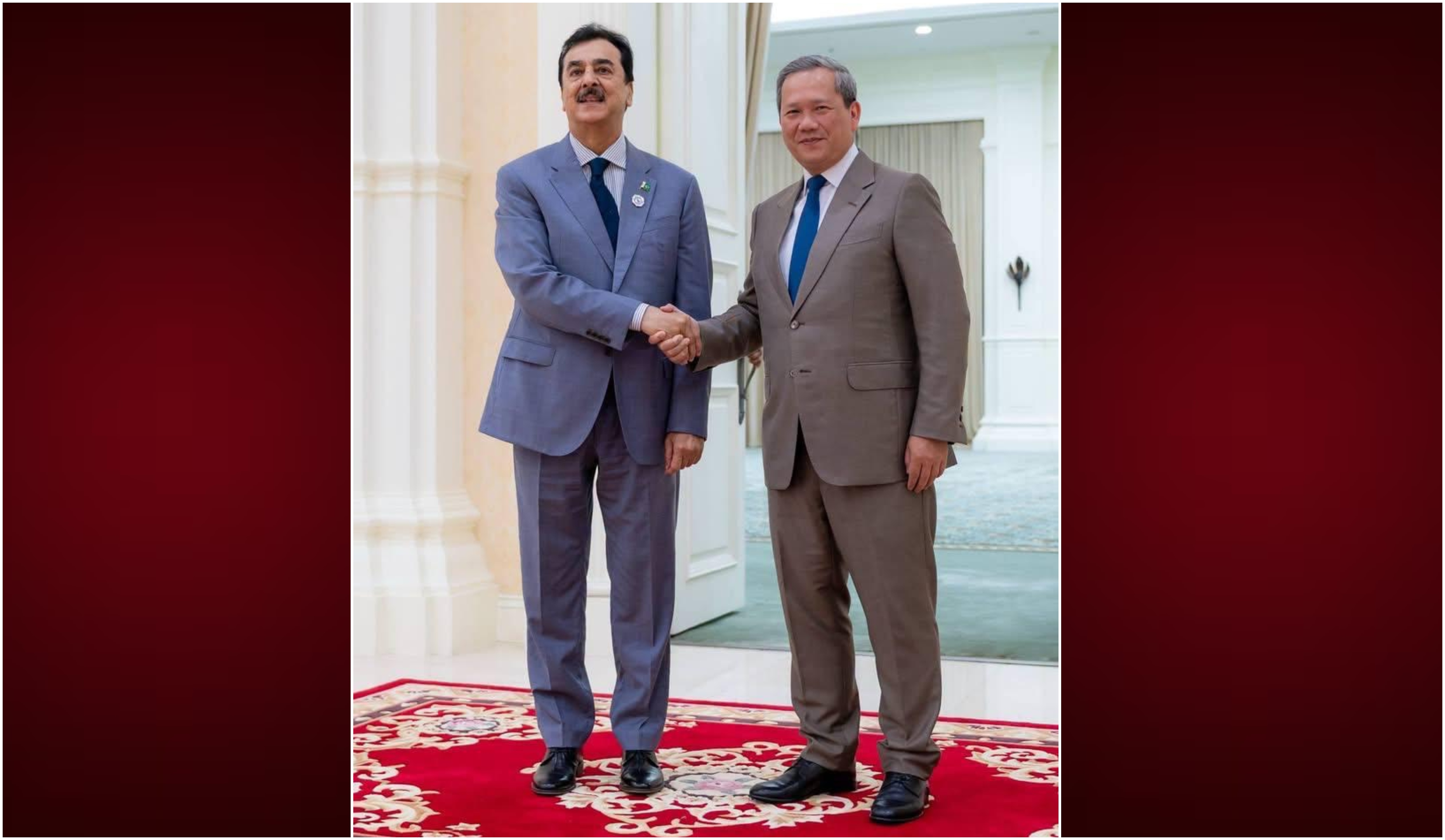 Chairman Senate Syed Yousaf Raza Gilani Leads ISC Delegation’s Call on Prime Minister Hun Manet of Cambodia